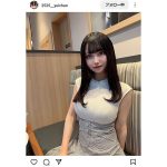 もっちり爆乳がたまらない！！黒髪清楚系ゆいちゃんのえちえちニットトップスに皆注目！！