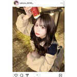 モデル・桜、透明感のある可愛さとドキドキの上目遣い姿を投稿！