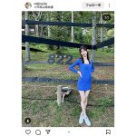 脚がイイ！フリーモデル・KM、タイトなミニ丈ワンピースで美脚見せつけ！