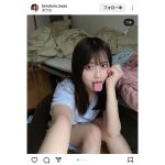 舌がエチィ！！佐藤かれんの「肉厚あっかんべー」にファン大熱狂！「可愛すぎてズルい」