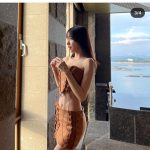 「こんな彼女がほしい！」謎の美女・すーぱー柿のたね。がヘソチラコーデでナイス美腹筋披露！