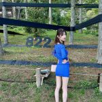 脚がイイ！フリーモデル・KM、タイトなミニ丈ワンピースで美脚見せつけ！