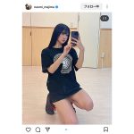 神の三角ゾーン！！9頭身美女・真島なおみの彼女風デカTSHOTからチラリ御御足ががセクシーと話題！