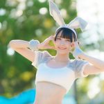 【写真特集】桜夏なつ(LOVE 9 LOVE)、正統派制服風メイドコスからのプリティバニーで登場！！＜近代麻雀水着祭2023＞