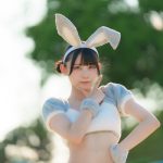 【写真特集】桜夏なつ(LOVE 9 LOVE)、正統派制服風メイドコスからのプリティバニーで登場！！＜近代麻雀水着祭2023＞