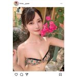 新谷姫加、美肌が目を惹くチューブトップビキニ姿にファン歓喜！