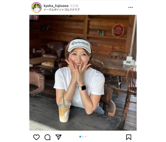 藤澤響花、ゴルフクラブでの小顔ポーズオフショットに絶賛の声！