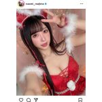 真島なおみ、美谷間をのぞかせるセクシーな猫サンタ！クリスマスを彩る魅力的なSHOTを披露！