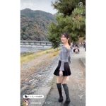 フリーモデル・KM、オフショル・ミニスカ・ロングブーツコーデで登場！京都デート風動画を公開