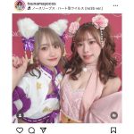 つなまよ！、ピンクの薔薇乗せがとってもチャーミング！Malymoonの撮影会で蒼羽もぐ汰とのツーショットを披露！