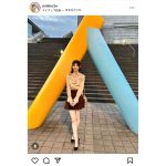 フリーモデル・KM、美脚すぎるミニスカSHOTに賞賛の嵐！「スタイル抜群」「ご努力素晴らしいです」