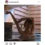 いい湯加減でご機嫌のつなまよ！、スラリとした腕の曲線美に思わず見惚れる入浴SHOTを披露！