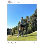山崎あみ、スラリと伸びる美脚が映えるゴルフ場オフショットに「異次元ボディー」「神スタイル」の声！