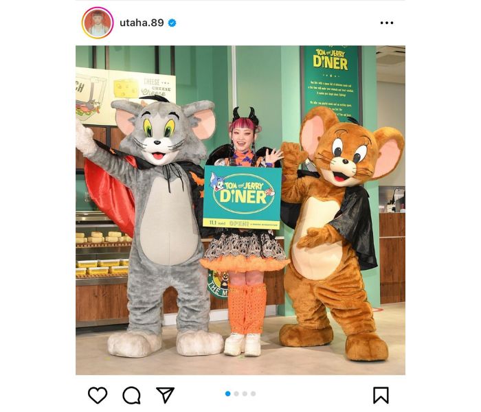 水曜日のカンパネラ・詩羽、ハロウィンコスチュームで登場＆トムとジェリーとの3ショット写真を公開！