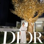 中村アン、ディオールのホワイトレースコーデで登場！＜DIOR HOLIDAY POP-UP＞