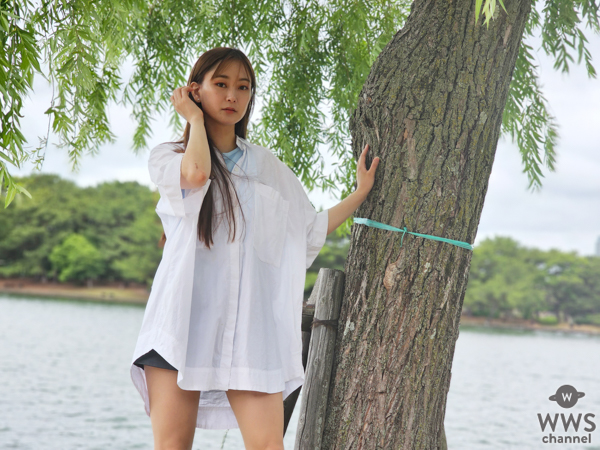 【写真特集】安部七波さん、白シャツに黒のミニ丈ボトムスで美脚アピール！「福岡マラソンで今年も走ります」＜ベストオブミス福岡大会本部長＞
