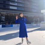 タレント＆モデル・本田望結、青いロングコート姿でスケートリンクに登場！可憐な滑りで観客魅了