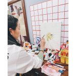 のん、キャンパスに絵描く姿披露「もっと、絵を描く時間を作りたいな」