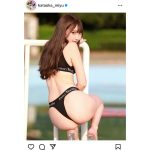 片岡未優、背中越しに魅せる桃尻の曲線美！「いい肉の日」の投稿にファンからは賞賛の声が殺到！
