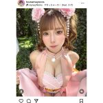 つなまよ！、ピンクのバラ乗せSHOTが可愛さを際立たせる！舞い降りた天女コスプレにファン歓喜！