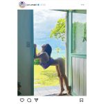 天木じゅん、圧巻S字ボディラインが浮かび上がる！「素晴らしい～」「魅力的すぎます」